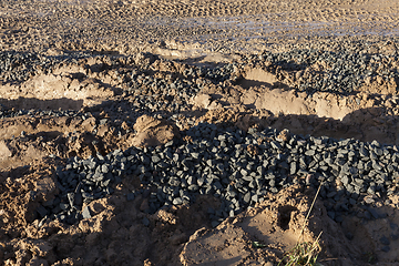 Image showing Land and gravel, close-up