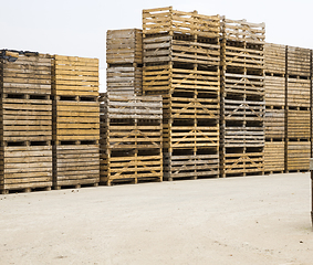 Image showing old wooden boxes