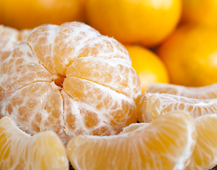 Image showing slices of tangerine without peel