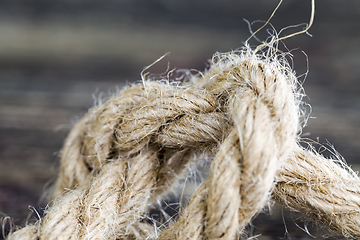 Image showing thick linen gray rope