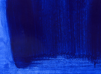 Image showing Blue and dark blue hand drawn paint background