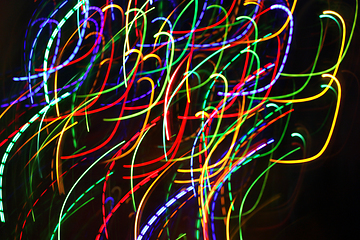 Image showing Abstract colorful motion background with blurred lights 