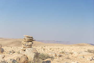 Image showing Desert landscape nature tourism and travel