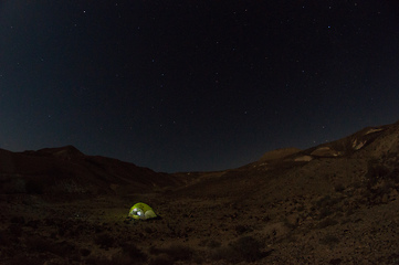 Image showing Camping in desert in Israel desert