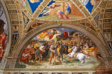 Image showing interiors of Raphael rooms, Vatican museum, Vatican