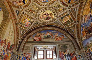 Image showing interiors of Raphael rooms, Vatican museum, Vatican