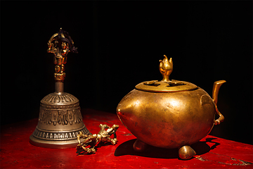 Image showing Tibetan Buddhist still life