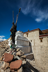 Image showing Chorten and Shey palace. Ladakh, India