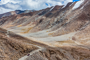 Image showing Himalayan landscape with road, Ladakh, India