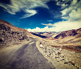 Image showing Road in Himalayas. Ladakh, India