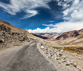 Image showing Road in Himalayas. Ladakh, India