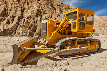 Image showing Road construction in Himalayas