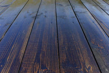 Image showing dark wooden boards