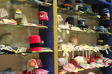 Image showing shop of caps