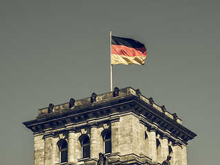 Image showing Vintage looking German flag