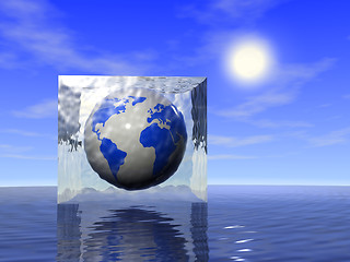 Image showing Earth in ice