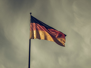 Image showing Vintage looking German flag