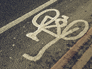 Image showing Vintage looking Bike sign