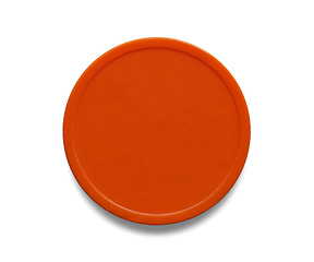 Image showing Orange plastic token money