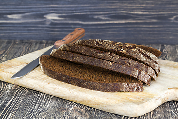 Image showing black rye bread