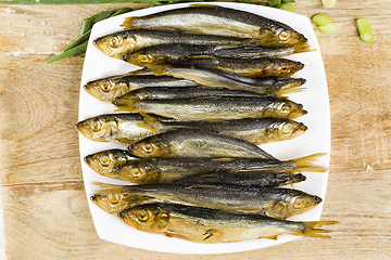 Image showing heaped smoked fish