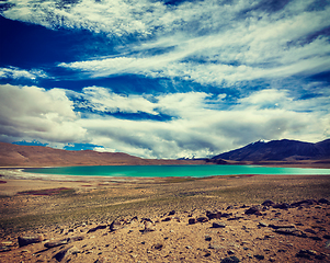 Image showing Himalayan lake Kyagar Tso, Ladakh, India