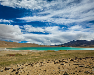 Image showing Himalayan lake Kyagar Tso, Ladakh, India