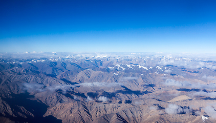 Image showing Himalayas mountains aerial view