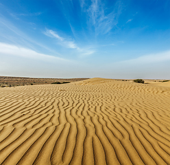 Image showing Dunes of Thar Desert, Rajasthan, India