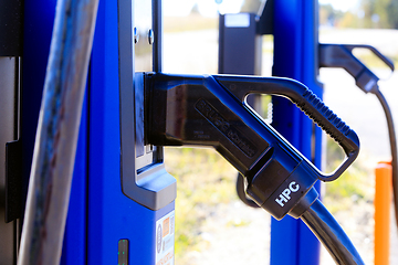 Image showing HPC Charger Plug at EV Charging Station