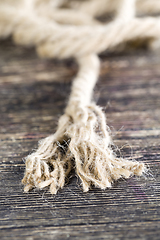 Image showing broken and untangled thick linen rope