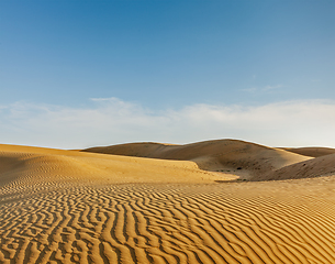 Image showing Dunes of Thar Desert, Rajasthan, India