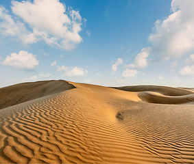 Image showing Dunes of Thar Desert, Rajasthan, India