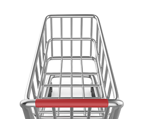 Image showing Empty metal shopping cart