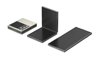 Image showing Modern foldable smartphones