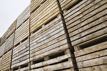 Image showing old wooden boxes