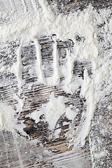 Image showing traces of the child hand