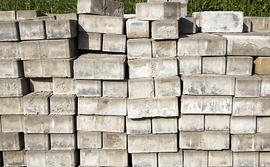 Image showing old concrete paving slabs