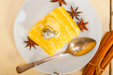 Image showing cream roll cake dessert and spices