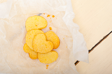 Image showing heart shaped shortbread valentine cookies