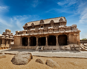 Image showing Five Rathas. Mahabalipuram, Tamil Nadu, South India