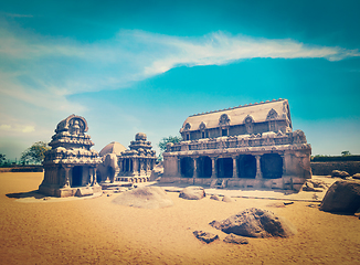 Image showing Five Rathas. Mahabalipuram, Tamil Nadu, South India