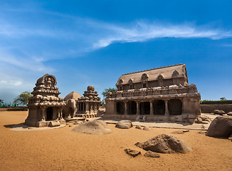 Image showing Five Rathas. Mahabalipuram, Tamil Nadu, South India