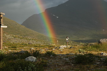 Image showing The end of the rainbow