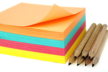 Image showing Stack of post-it