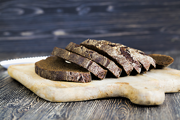 Image showing baked dark-colored rye bread