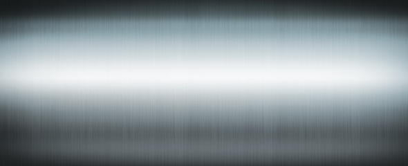 Image showing Silver brushed metal. Banner background texture