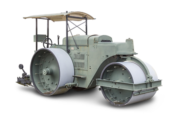 Image showing historic road roller