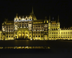 Image showing night scenery in Budapest