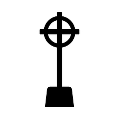 Image showing Tombstone christian cross